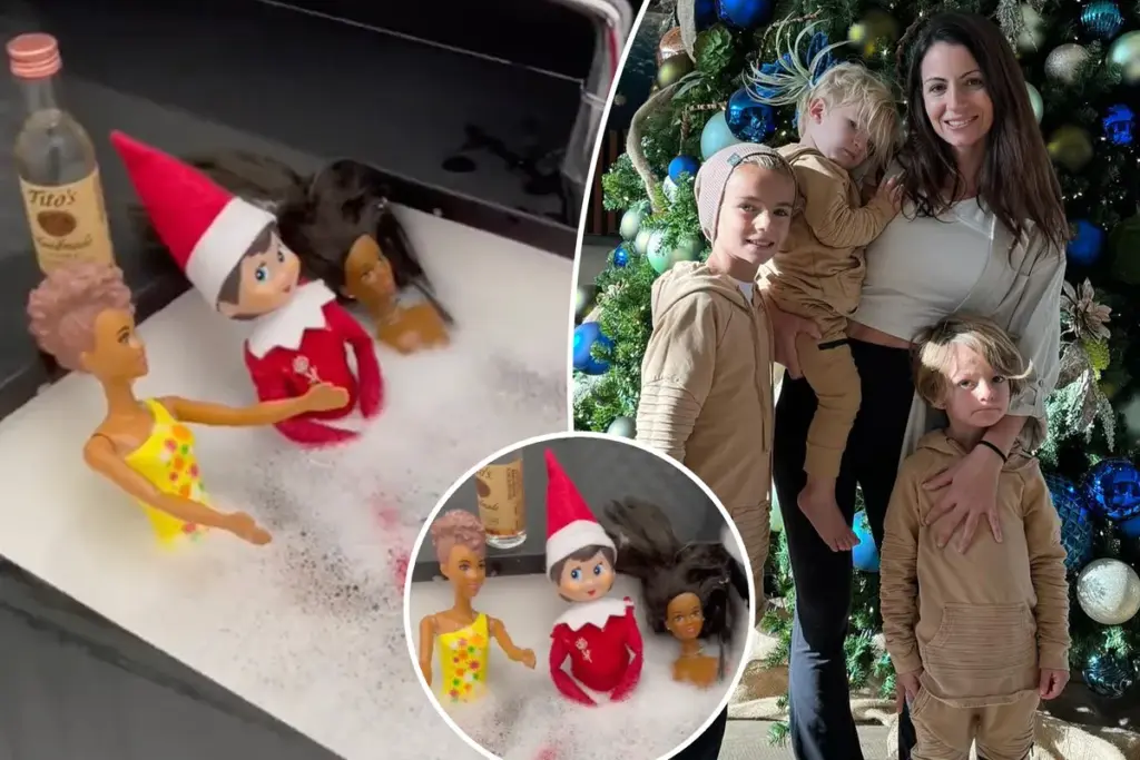 Mijn man zette onze Elf on the Shelf in een gewaagde positie — en moet nu plaatsmaken