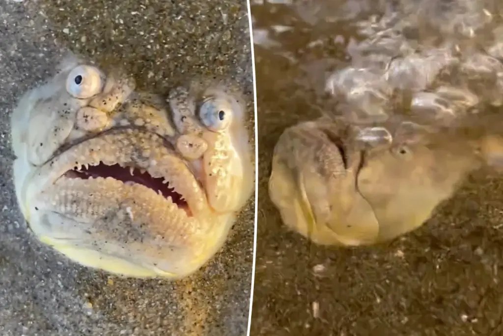 Angstaanjagende vis met starende blik zorgt voor opschudding: Nieuwe angst ontdekt aan het strand