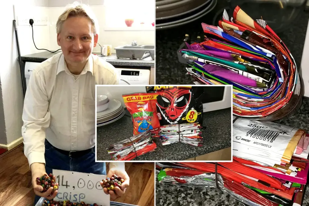 Brit voert de grootste chipszakverzameling ter wereld – en het begon als verwerking van verlies