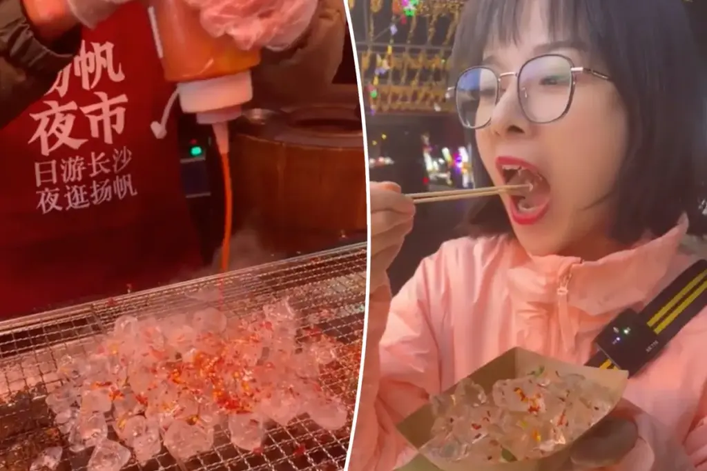 Gegrilde ijsblokjes op de barbecue: de ultieme streetfoodtrend uit China