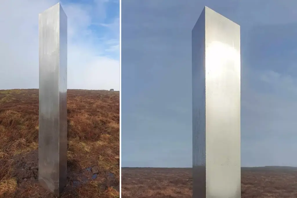Mysterie: metalen monoliet van drie meter ontdekt op heuvel in Wales
