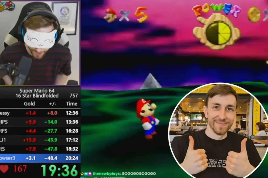 Blinde Super Mario 64-speedrunner verbreekt nieuw record