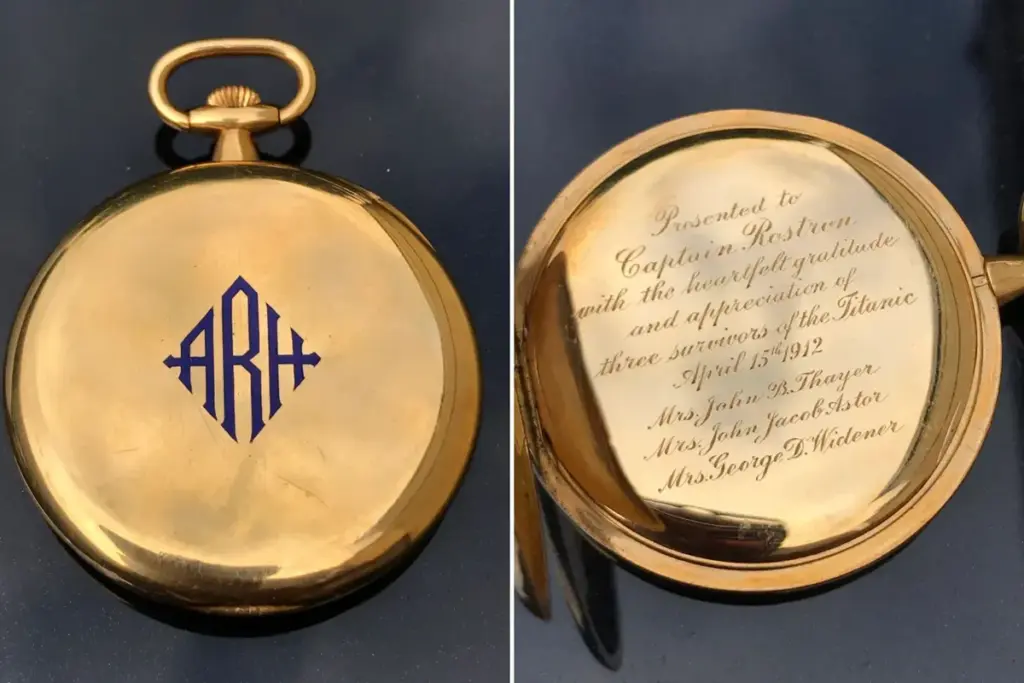 Gouden zakhorloge van Kapitein die Titanic-overlevenden redde veilt voor recordbedrag
