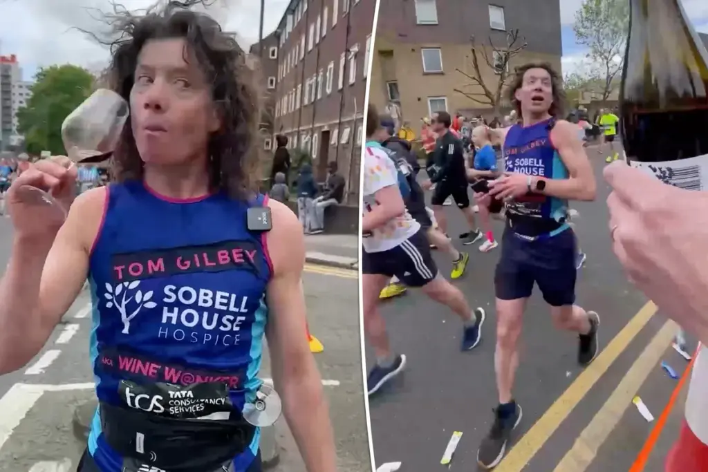 Hardloper drinkt 25 glazen wijn tijdens London Marathon