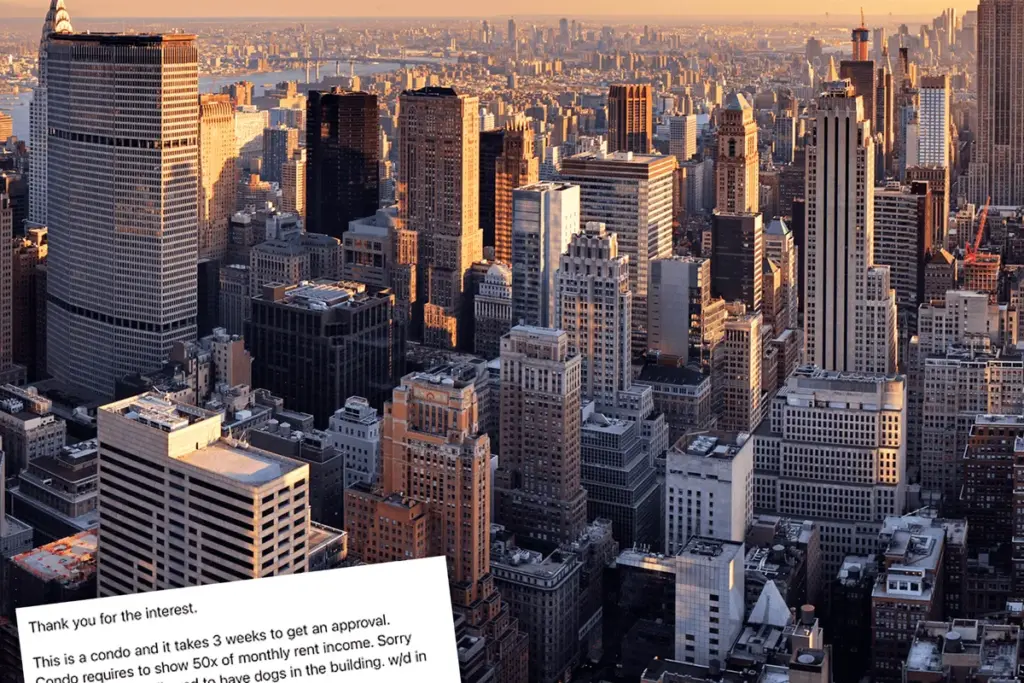 Moet u bijna €20.000 betalen aan kosten om een éénkamerappartement in New York te huren?