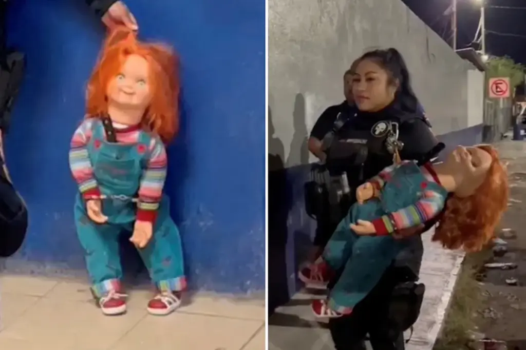 Chucky-pop gearresteerd in Mexico — bizarre pop met mes zorgt voor ophef