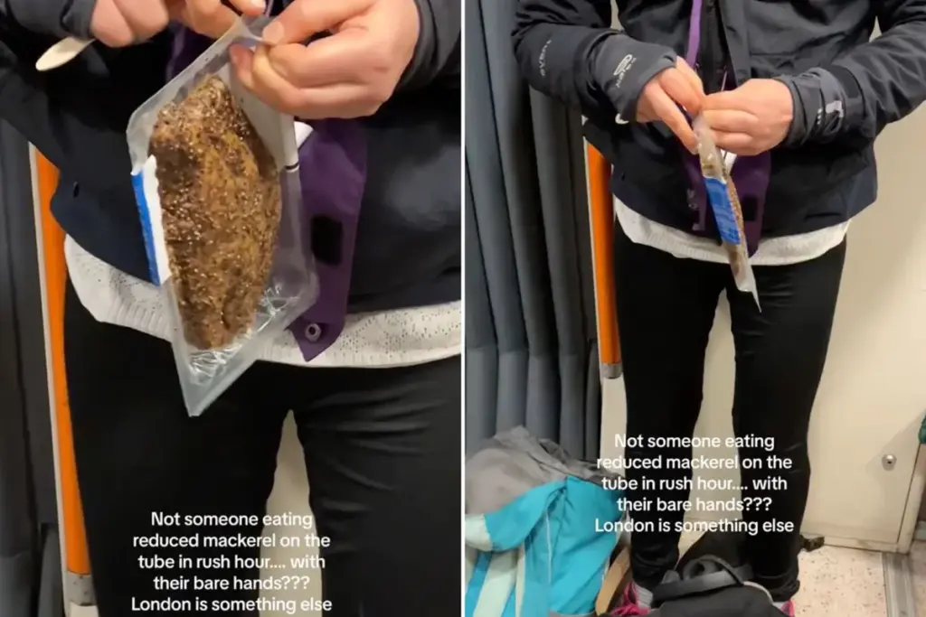 Treinreiziger opent ranzige maaltijd en eet met vingers: video schokt medereizigers