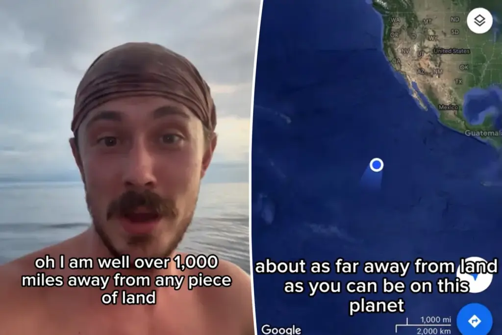 Influencer-zeiler verbaast internet met verblijf op extreem afgelegen plek in de oceaan