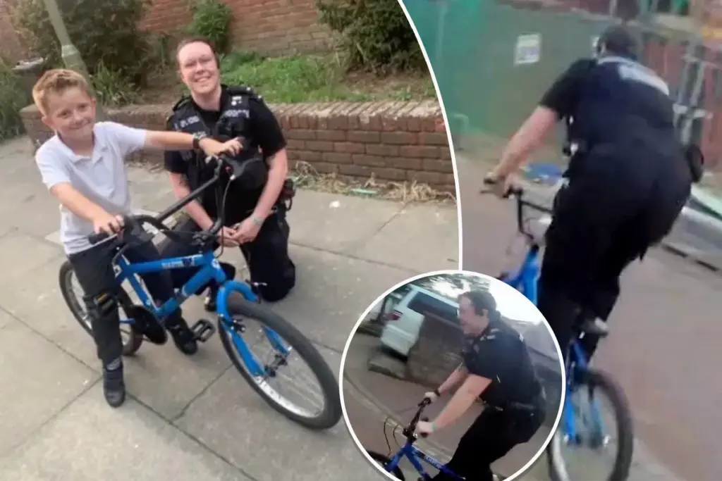 Agent in Gosport leent kinderfiets en haalt inbreker in: kijk de hilarische achtervolging