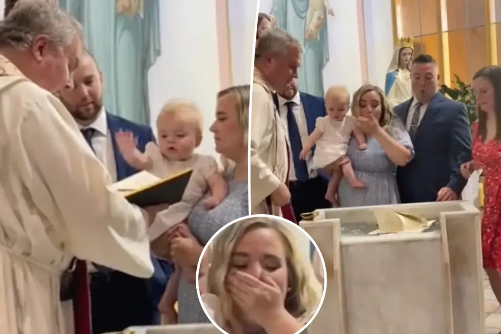 Baby slaat bijbel in het doopvont tijdens doop in Buffalo – video gaat viraal