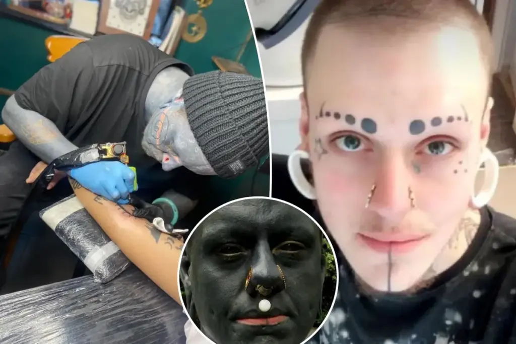 Hij spendeerde €118K aan tattoos — nu is 98% van zijn huid vol, maar hij stopt niet