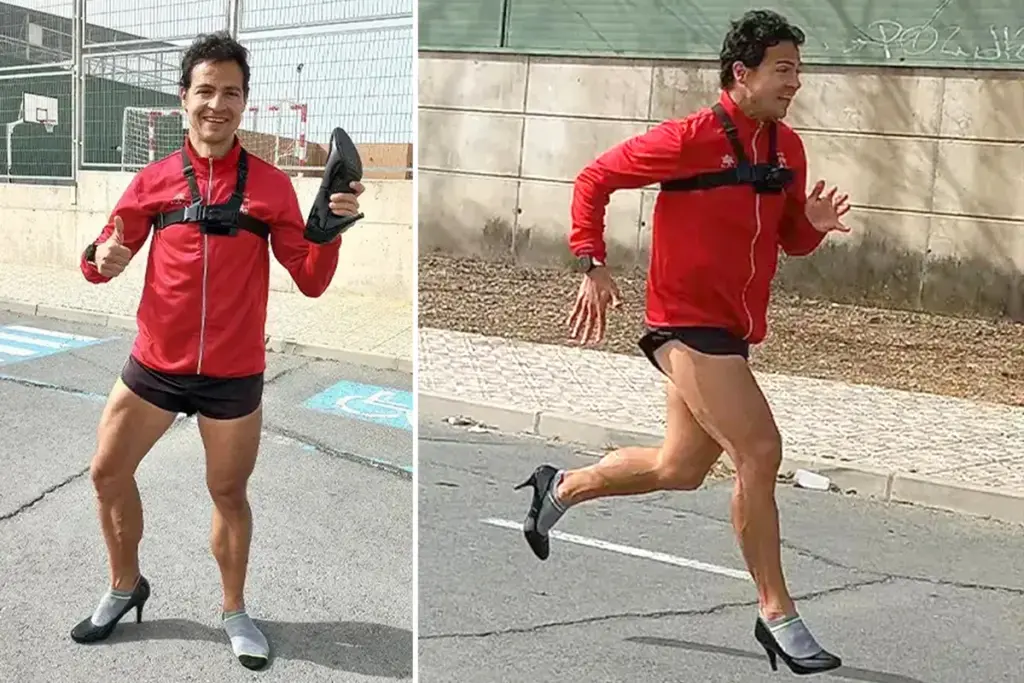 Spanjaard sprint 100 meter in recordtijd — op hoge hakken