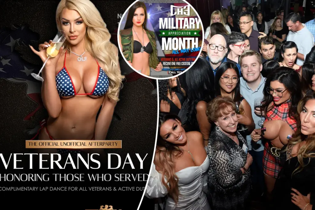 Las Vegas stripclub biedt gratis lapdances aan veteranen op Veterans Day