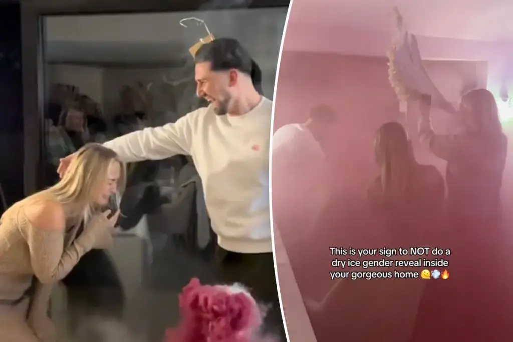 Weer escaleert gender reveal tot chaos: “O nee, wat doen we?!”