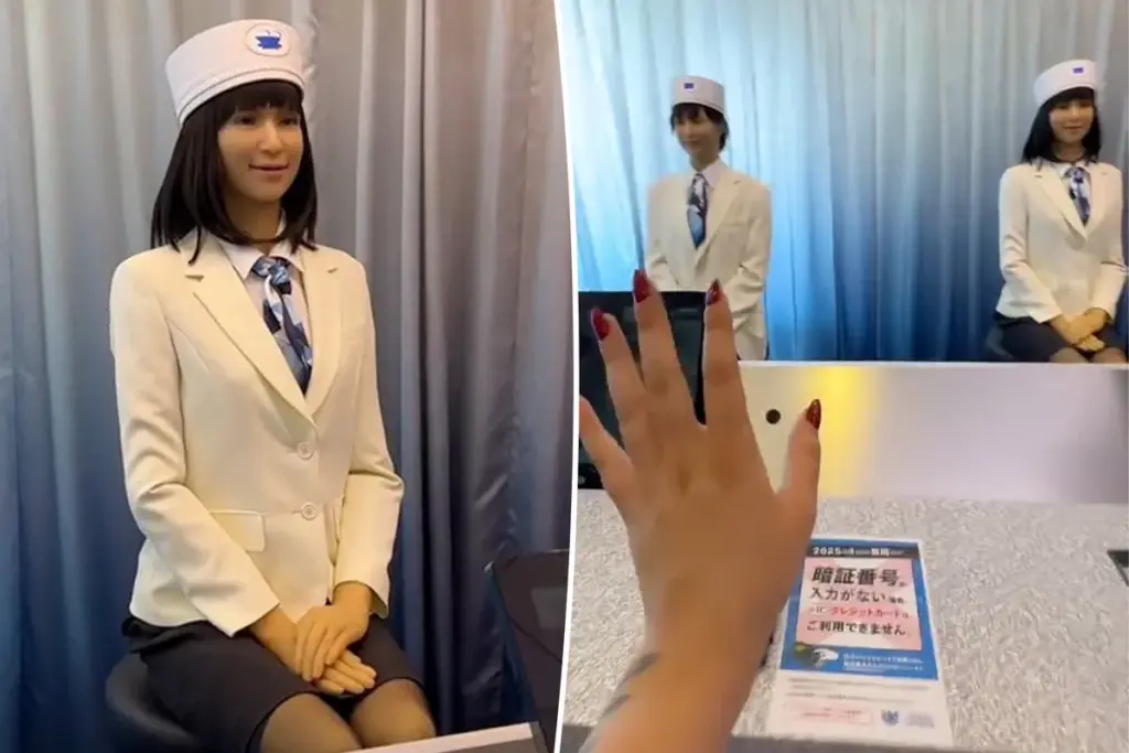 Robots nemen receptie over: Tourist raakt in paniek bij check-in in Henna Hotel Tokio