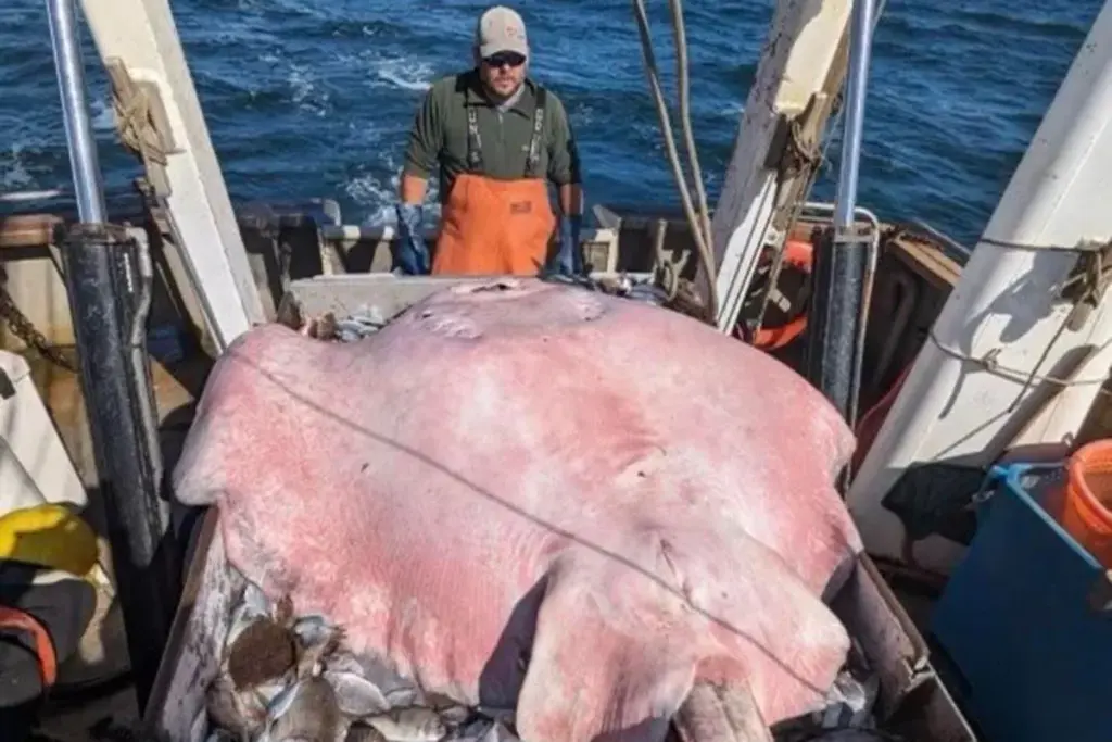 Ongekend grote pijlstaartrog van 180 kilo ontdekt in Long Island Sound