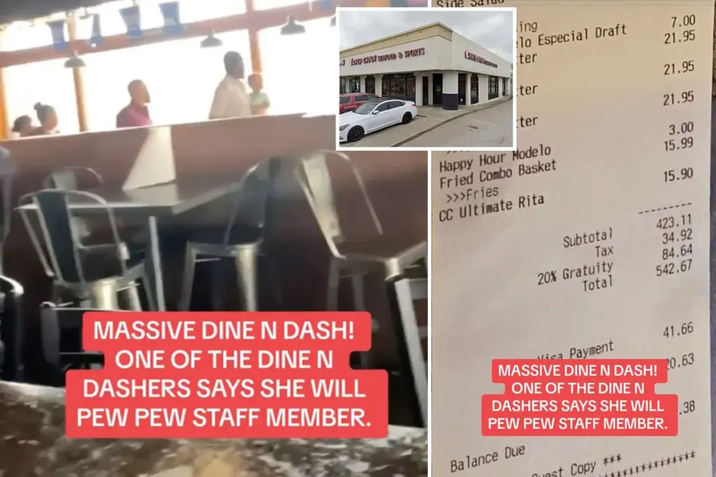 Rouwstoet loopt weg zonder $542 te betalen — dine & dash vastgelegd op video