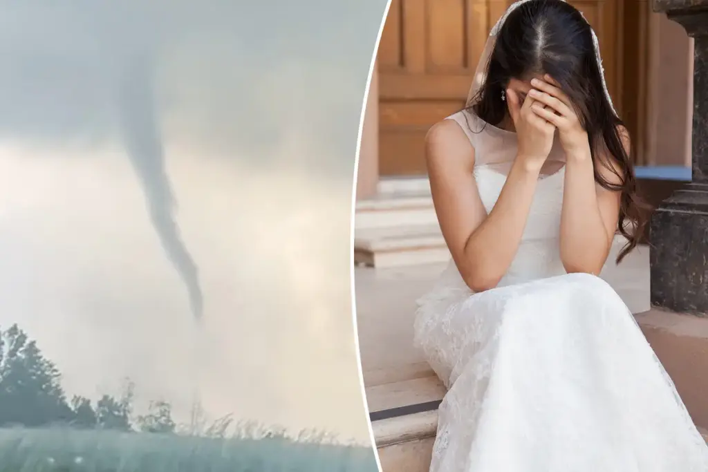 Tornado crasht bruiloft: Dit is écht niet waar je wilt zijn!
